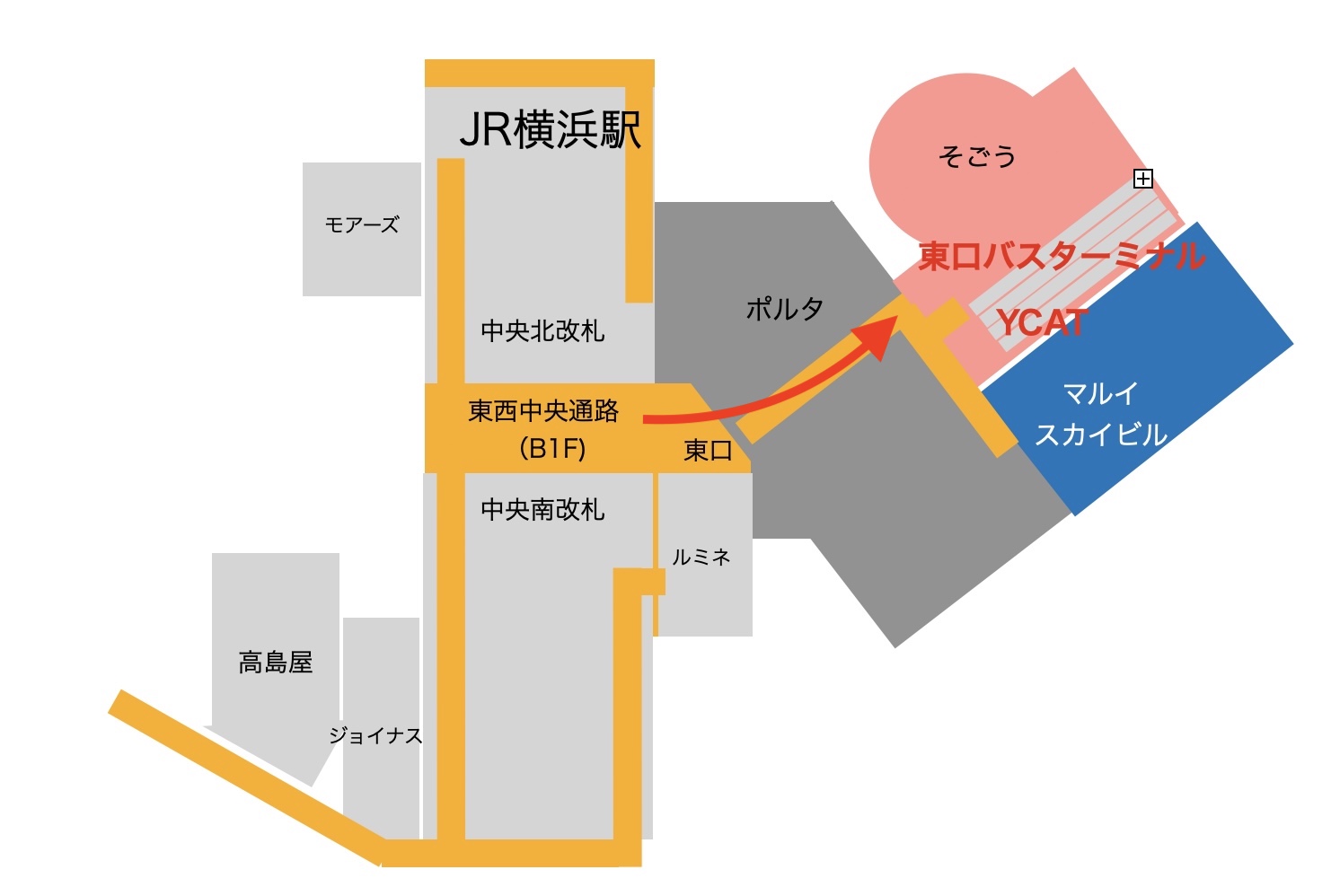 横浜構内マップ